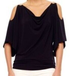 Michael Kors Cold Shoulder Tie Dyed Top Size Small